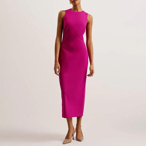 Purple Esthaa Scuba Bodycon Dress