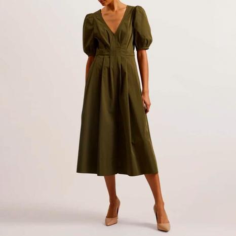 Khaki Ledra Dress