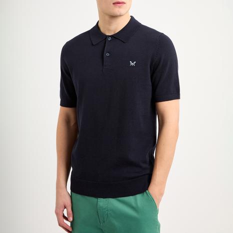 Navy Lightweight Knitted Polo Shirt