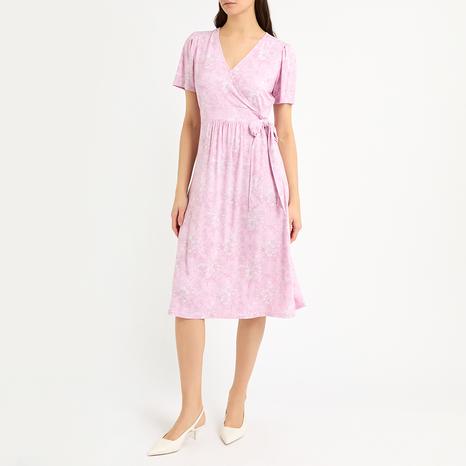 Pink Lady Wrap Summer Dress