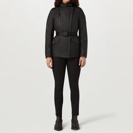 Black Easterly Motorcycle Belted Jacket