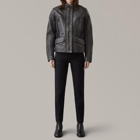 Black Westerly Motorcycle Leather Jacket