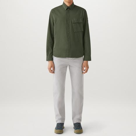 Khaki Green Scale Cotton Shirt
