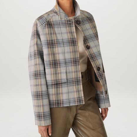 Grey Foreland Checked Jacket