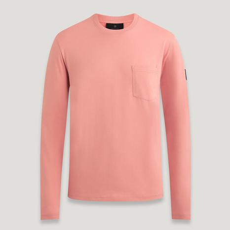 Rust Pink Thom Long Sleeve Cotton Top