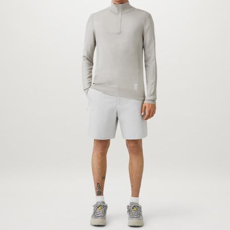 Grey Challenger Quarter Zip Knit Jumper