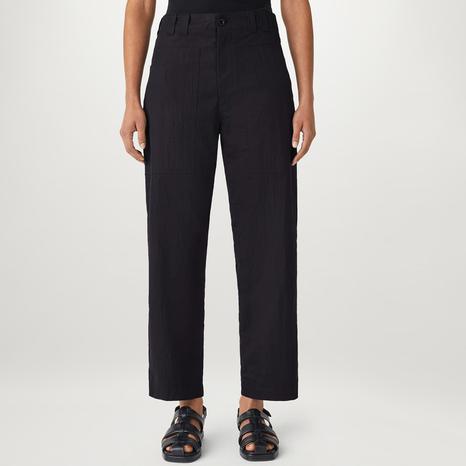 Black Foris Cropped Trousers