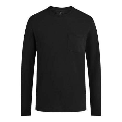 Black Thom Long Sleeve Cotton Top