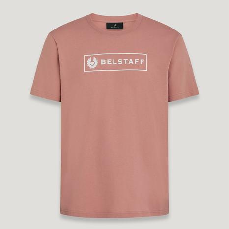 Rust Pink Box Logo Cotton T-Shirt