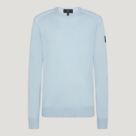 Blue Roslare Merino Crewneck Jumper