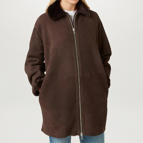 Brown Spelter Suede Coat