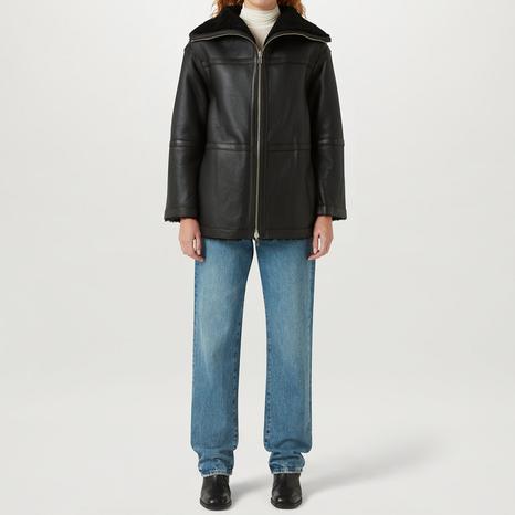 Black Invar Leather Coat