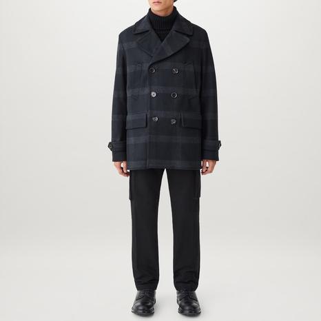 Grey Milford Wool Blend Peacoat