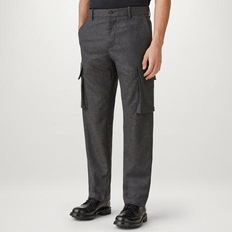 Black Scale Cargo Trousers