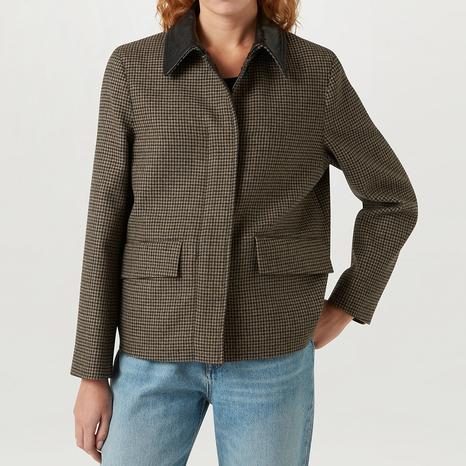 Khaki Steel Houndstooth Jacket