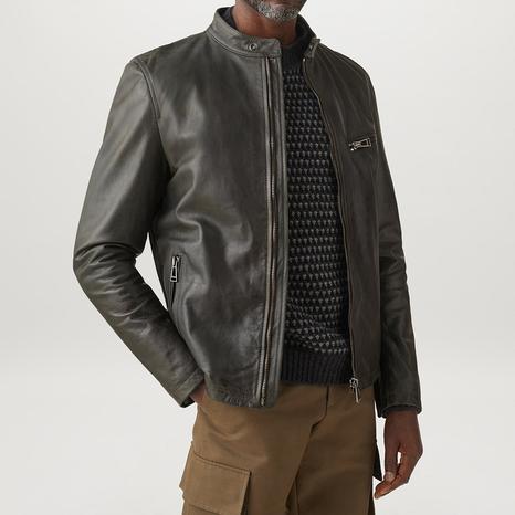 Grey Legacy Pearson Leather Jacket