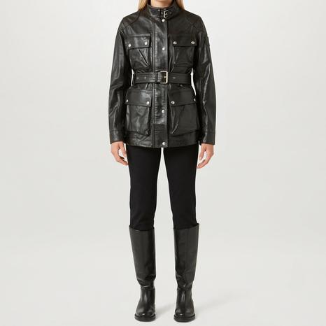 Black Legacy Trialmaster Belted Leather Jacket