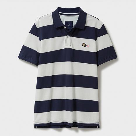 White/Navy Patsford Pique Polo 