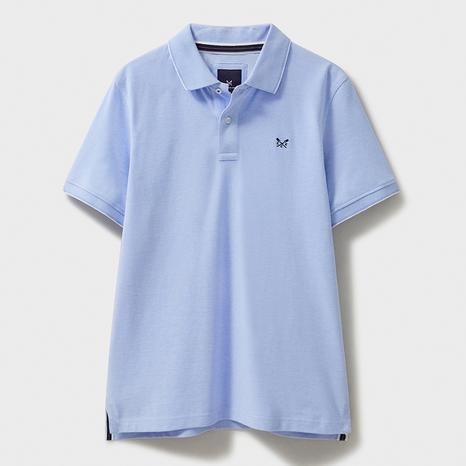 Light Blue/White Oxford Pique Polo
