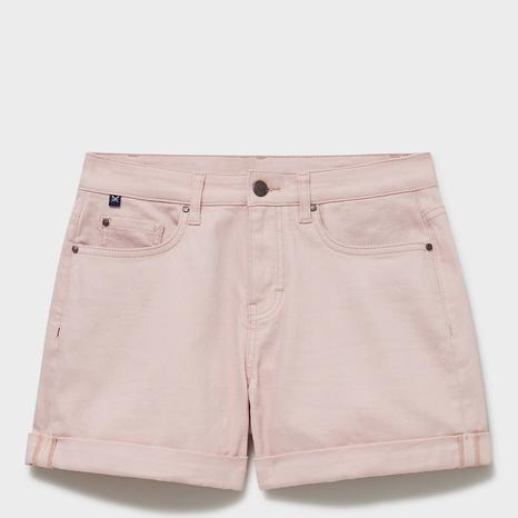 Pale Pink Denim Shorts
