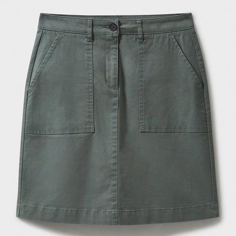 Khaki Chino Mini Skirt