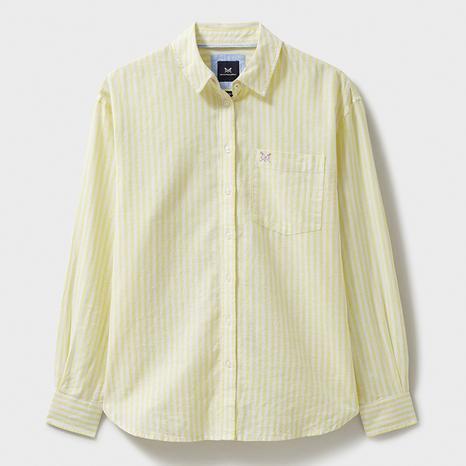 Pale Yellow Linen Blend Shirt