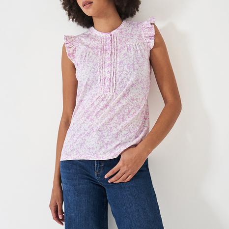Lilac Floral Lydia Cotton Blouse
