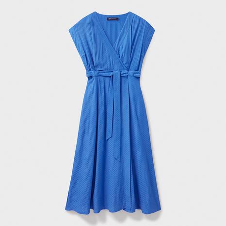 Cerulean Gemma Textured Wrap Dress