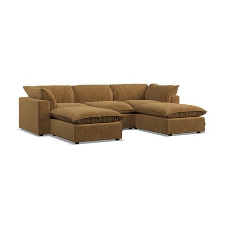 Model Six  U Shape -Footstool End Sicuro Amber