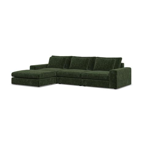 Model Eight  Chaise Sofa Symphony Bottle Green