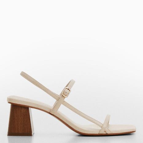 Beige Vica Heeled Sandals