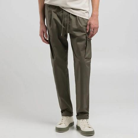 Khaki Drawstring Cargo Trousres