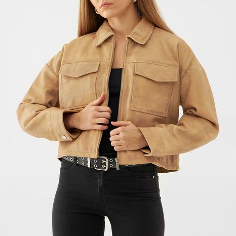 Tan Daisy Suede Shacket