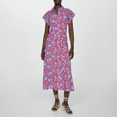 Pink/Blue Printed Dress