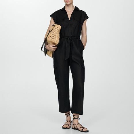 Black Sleeved Jumpsuit