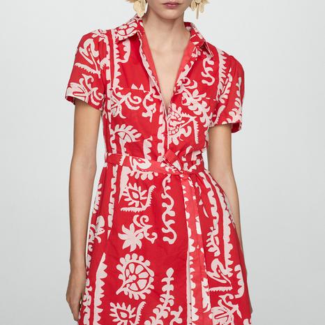 Red Printed Dress