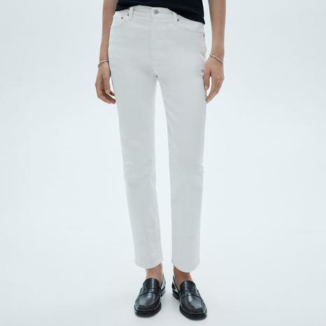 White Claudia Slim-Fit Cropped Jeans