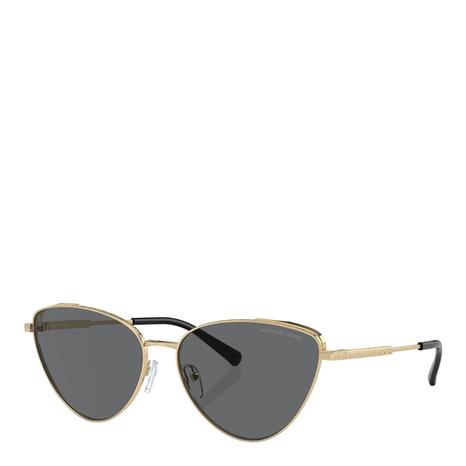 Light Gold Cateye Frame Dark Grey Lens Sunglasses 59mm