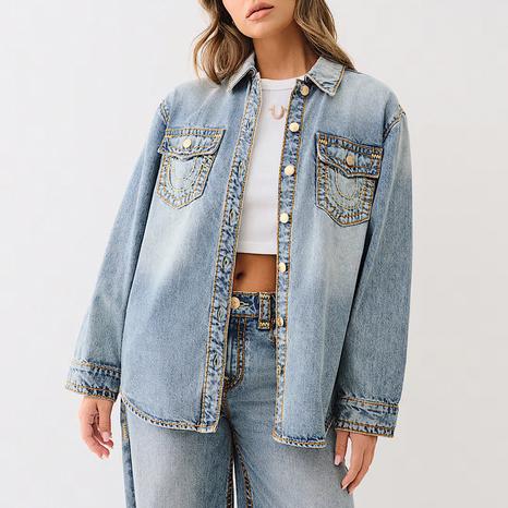 Blue Super T Oversized Denim Shacket 