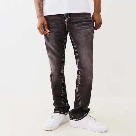 Black Ricky Super T Micro Corduroy Straight Leg Jean