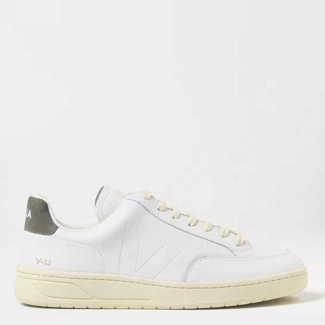 Women's White/Khaki V-12 Trainers