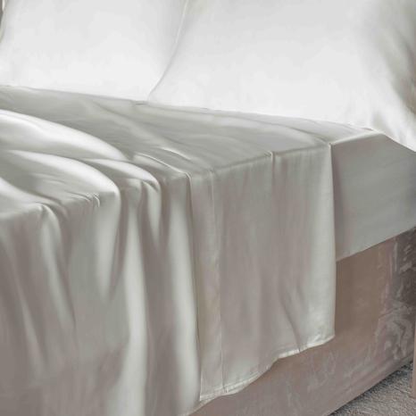 Belledorm Mulberry Silk Flat Sheet,Single Ivory