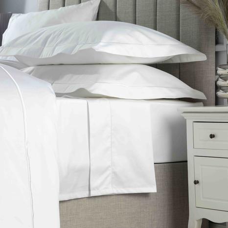 Belledorm Hotel 1200 Thread Count Flat Sheet,Double White