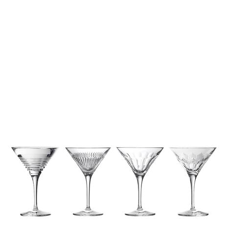 Set of 4 Mixology Martini Glass, Mixed