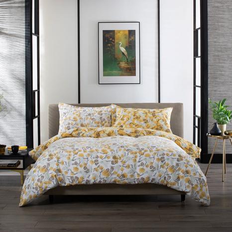 Tanchozuru 100% Cotton Printed Double Gauze Fabric Duvet Cover Set SuperKing