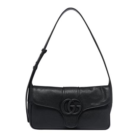 Black Gucci Aphrodite Leather Shoulder Bag