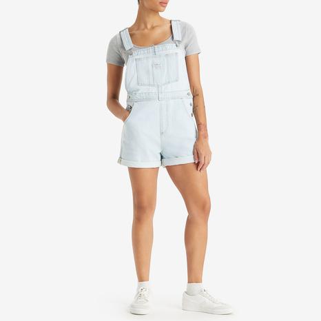 Light Blue Vintage Short Dungarees