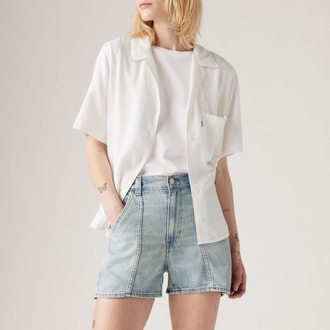 Light Blue Denim Carpenter Shorts
