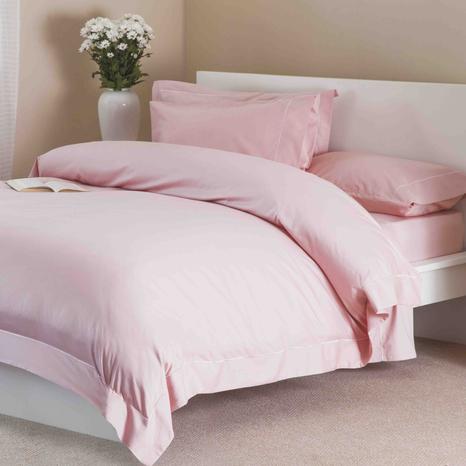Belledorm Egyptian Cotton 400 Thread Count Oxford Duvet Cover,Single Blush