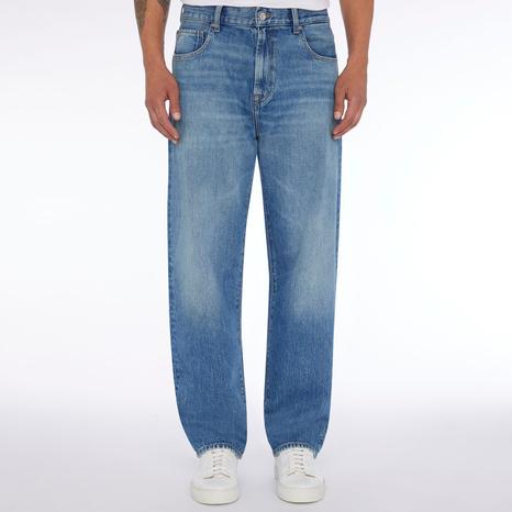 Blue Ryan Underline Wide Jeans